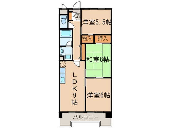 エスポワール池花の物件間取画像